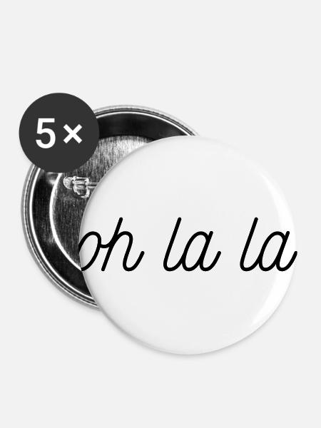 OH LA LA - Buttons large 2.2''/56 mm (5-pack) - white