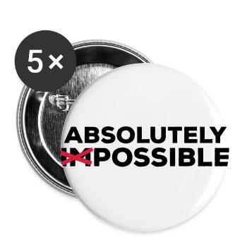 absolutely possible possible way out solution Optimist - Buttons large 2.2''/56 mm (5-pack) - white - Front