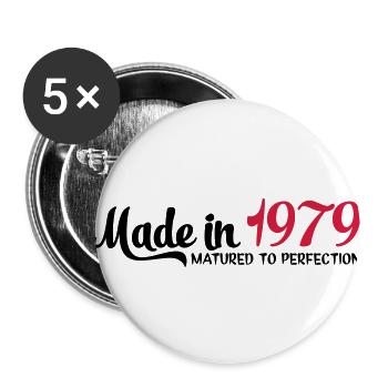 1979 - Buttons groß 56 mm (5er Pack) - Weiß - Vorne