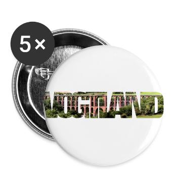 Vogtland Göltzschtalbrücke - Buttons groß 56 mm (5er Pack) - Weiß - Vorne
