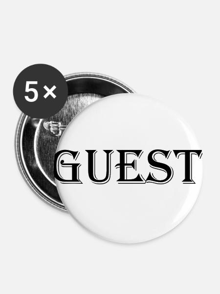 Gast - Buttons groß 56 mm (5er Pack) - Weiß