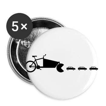 Cargo bike auto-presser - Buttons large 2.2''/56 mm (5-pack) - white - Front