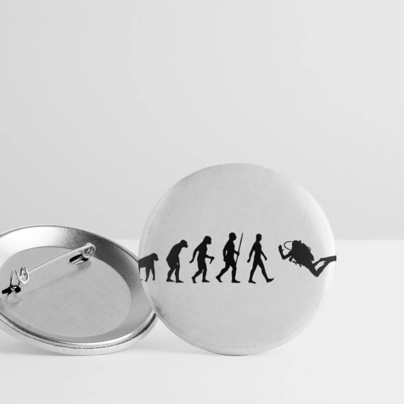 Evolution Human Monkey Diver Plongée sous-marine Lot de 5 grands badges (56 mm)