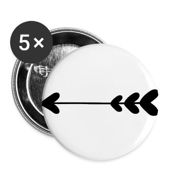 Flèche forme pour la Liebesbeweis - Lot de 5 grands badges (56 mm) - blanc - Devant