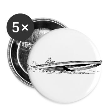 dragster coureur voiture automobile rennwagen5 automobile - Lot de 5 grands badges (56 mm) - blanc - Devant