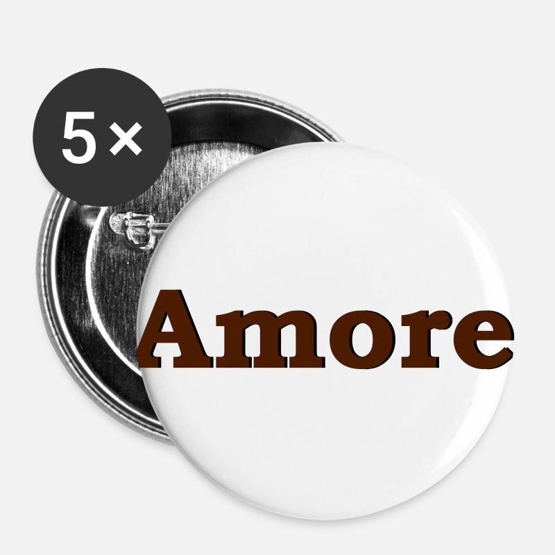 Amore - Buttons large 2.2''/56 mm (5-pack) - white