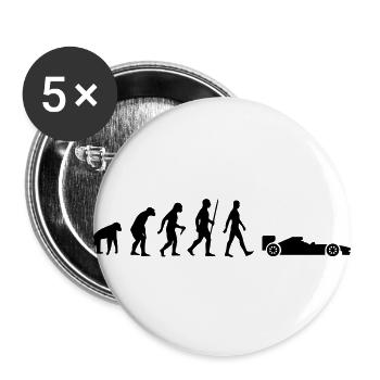 Evolution racing driver racing car 1 formula motorsport - Buttons large 2.2''/56 mm (5-pack) - white - Front