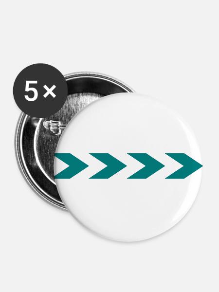 rasend schnell - Buttons groß 56 mm (5er Pack) - Weiß