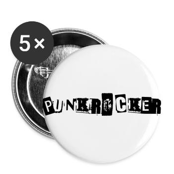 Cadeau du festival de musique Punk Rock Punk Rock - Lot de 5 grands badges (56 mm) - blanc - Devant