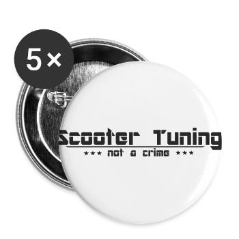 Sco oter Tuning not a Crime - Buttons groß 56 mm (5er Pack) - Weiß - Vorne