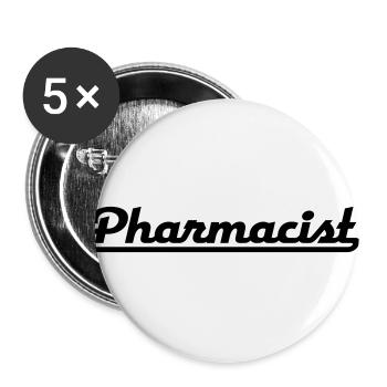 Pharmaciens - Lot de 5 grands badges (56 mm) - blanc - Devant