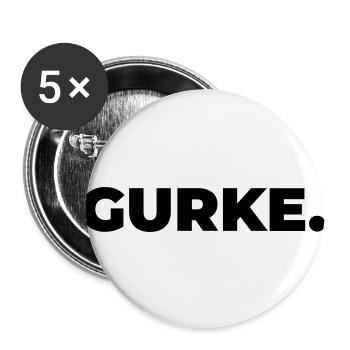 Gurke - Buttons groß 56 mm (5er Pack) - Weiß - Vorne