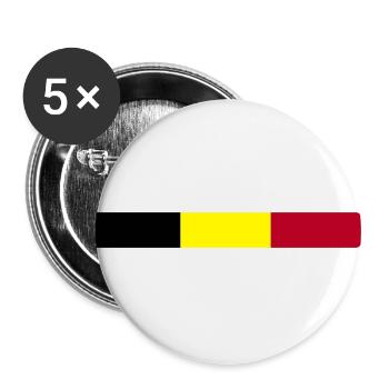 Belgique (V) - Buttons large 2.2''/56 mm (5-pack) - white - Front