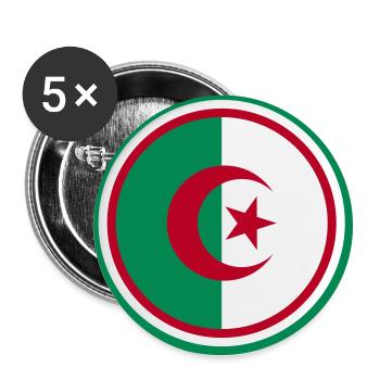 Algeria - Buttons large 2.2''/56 mm (5-pack) - white - Front