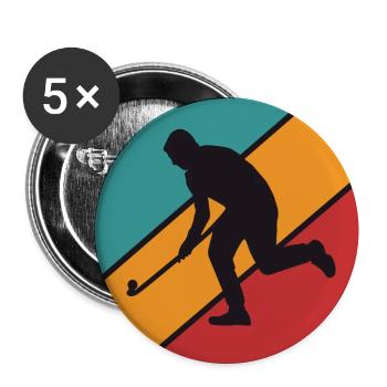 hockey player - Buttons large 2.2''/56 mm (5-pack) - white - Front