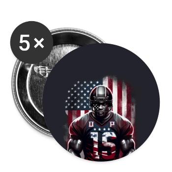 American Football Art Football Player USA Flag - Buttons large 2.2''/56 mm (5-pack) - white - Front