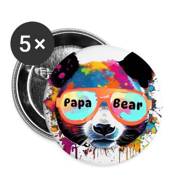 panda,panda bear,bear, graffiti,bun - Buttons large 2.2''/56 mm (5-pack) - white - Front