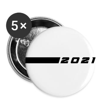 2021 dash line - Buttons large 2.2''/56 mm (5-pack) - white - Front
