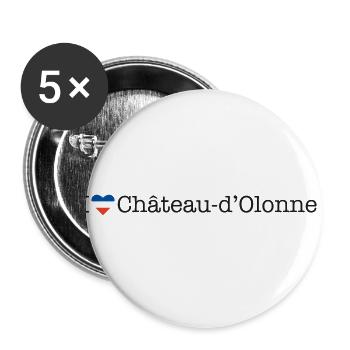 I love Château d Olonne - Buttons groß 56 mm (5er Pack) - Weiß - Vorne