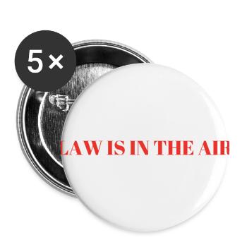 Law is in the air lawyer saying profession gift - Buttons large 2.2''/56 mm (5-pack) - white - Front