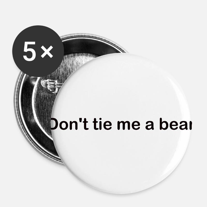Tying up a bear - Buttons large 2.2''/56 mm (5-pack) - white