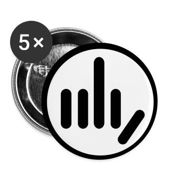 Plaisiranstalt Fabrik - Buttons groß 56 mm (5er Pack) - Weiß - Vorne