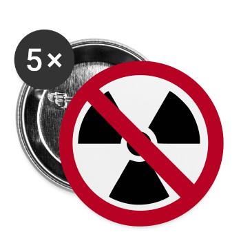 No atomic energy - Buttons large 2.2''/56 mm (5-pack) - white - Front