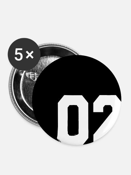 2002 - Buttons groß 56 mm (5er Pack) - Weiß