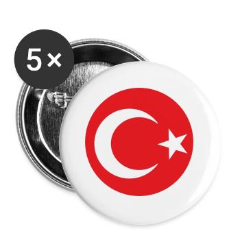 Memleketim ADANA - Lot de 5 grands badges (56 mm) - blanc - Devant