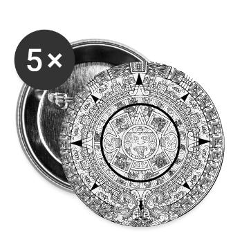 Ethno Travel Experience - Buttons large 2.2''/56 mm (5-pack) - white - Front