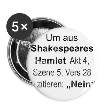 Hamlet - Buttons groß 56 mm (5er Pack) - Weiß - Vorne