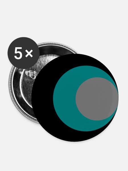 Kreise - Buttons groß 56 mm (5er Pack) - Weiß