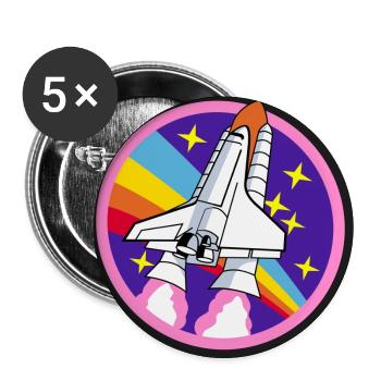 Space Shuttle - Buttons large 2.2''/56 mm (5-pack) - white - Front