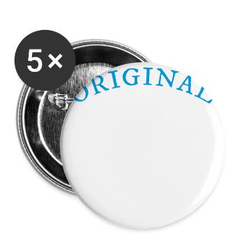 Original 100% Sepp, Geschenk, Namen - Buttons groß 56 mm (5er Pack) - Weiß - Vorne