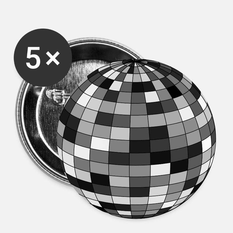 Disco ball - Buttons large 2.2''/56 mm (5-pack) - white