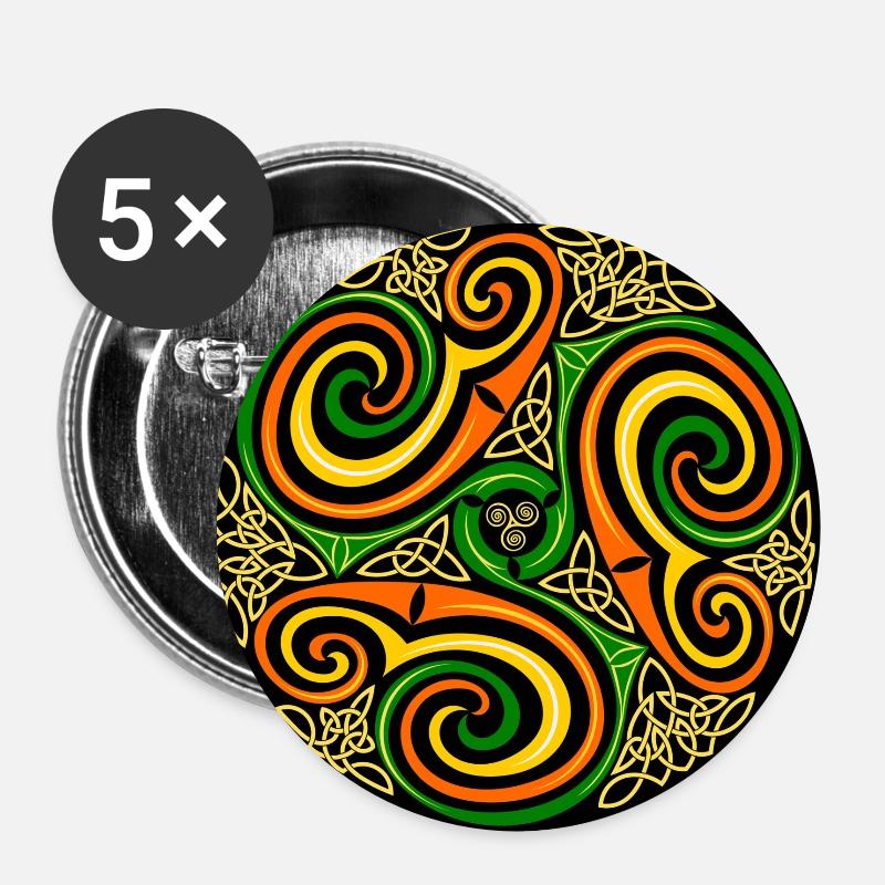 Tribal - Buttons large 2.2''/56 mm (5-pack) - white
