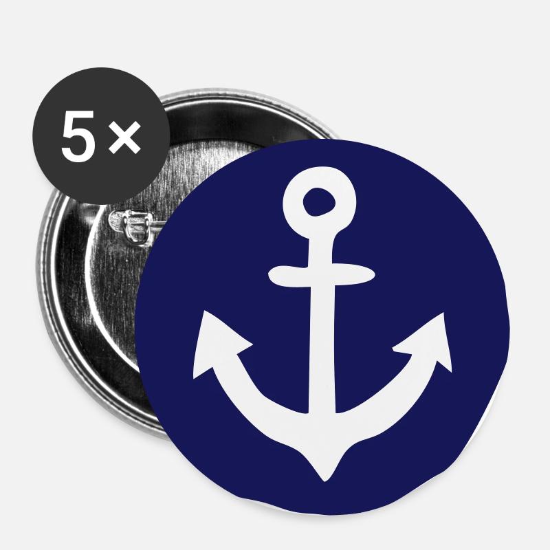 anchor - Buttons large 2.2''/56 mm (5-pack) - white