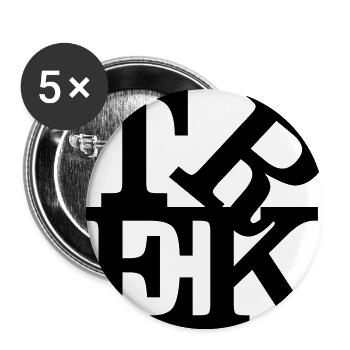 trek Hommage au noir Robert Indiana à l'intérieur - Lot de 5 grands badges (56 mm) - blanc - Devant