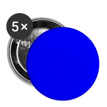 Quadrat blau - Buttons groß 56 mm (5er Pack) - Weiß - Vorne