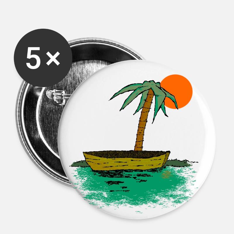 Emilie and Sonia - Buttons large 2.2''/56 mm (5-pack) - white