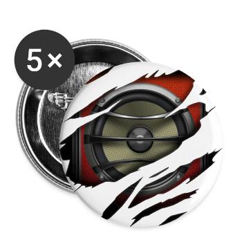 Lautsprecher 2 in mir - Buttons groß 56 mm (5er Pack) - Weiß - Vorne