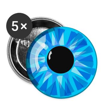 eye - Buttons large 2.2''/56 mm (5-pack) - white - Front