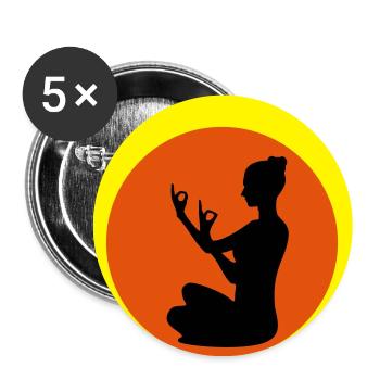 Joga - Buttons groß 56 mm (5er Pack) - Weiß - Vorne