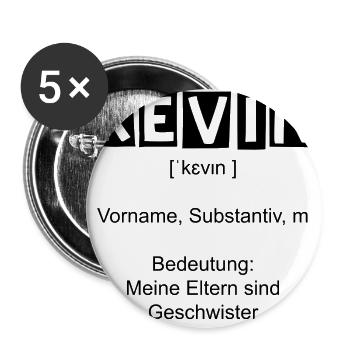 Kevin - Buttons groß 56 mm (5er Pack) - Weiß - Vorne