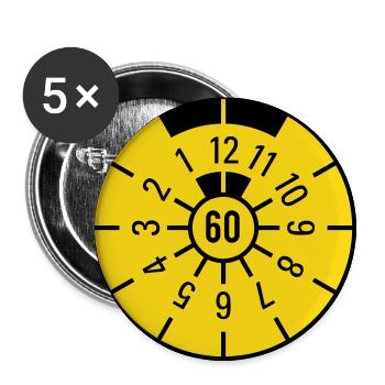 TÜV 1960 - Buttons large 2.2''/56 mm (5-pack) - white - Front