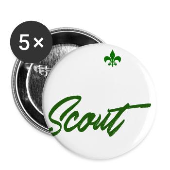 Eat Sleep Scout Repeat - Buttons groß 56 mm (5er Pack) - Weiß - Vorne