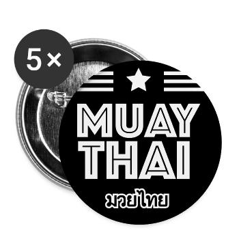 Muay Thai - Buttons large 2.2''/56 mm (5-pack) - white - Front