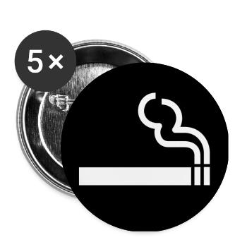 Zigarette! Geschenk Idee Geschenkidee - Buttons groß 56 mm (5er Pack) - Weiß - Vorne