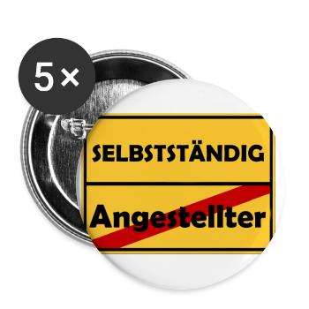 Glückwunsch zur Selbstständigkeit! - Buttons groß 56 mm (5er Pack) - Weiß - Vorne