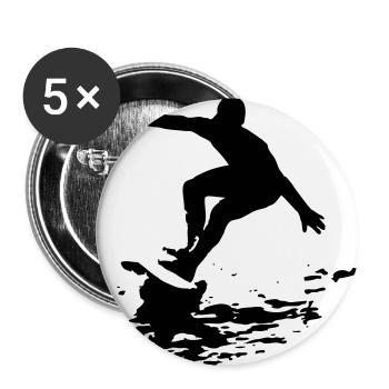 surfing_design - Buttons large 2.2''/56 mm (5-pack) - white - Front